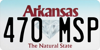AR license plate 470MSP
