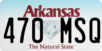 AR license plate 470MSQ