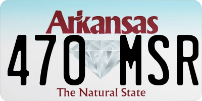AR license plate 470MSR