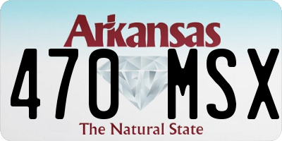 AR license plate 470MSX