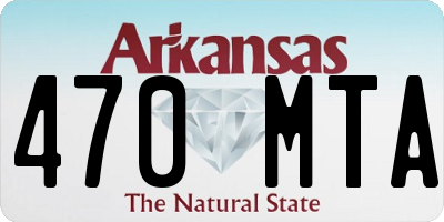 AR license plate 470MTA