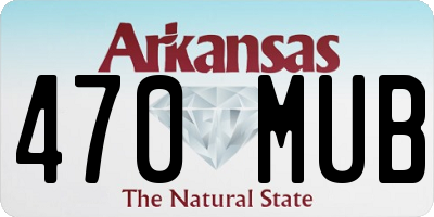 AR license plate 470MUB