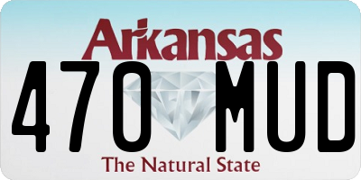 AR license plate 470MUD
