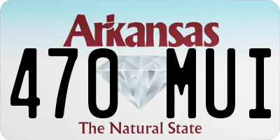 AR license plate 470MUI