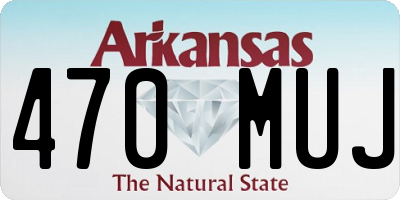 AR license plate 470MUJ