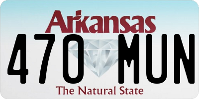 AR license plate 470MUN