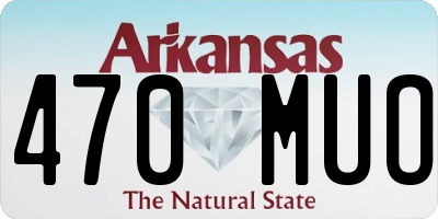 AR license plate 470MUO