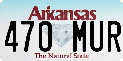 AR license plate 470MUR
