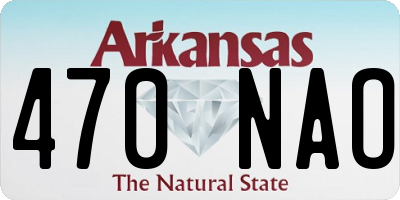 AR license plate 470NAO
