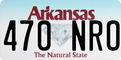 AR license plate 470NRO