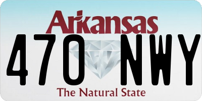 AR license plate 470NWY