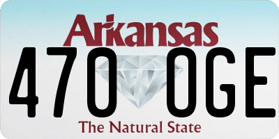 AR license plate 470OGE