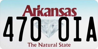 AR license plate 470OIA