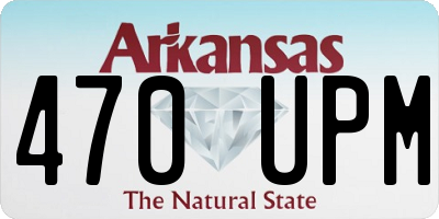 AR license plate 470UPM