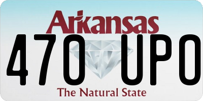 AR license plate 470UPO