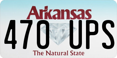 AR license plate 470UPS