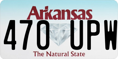 AR license plate 470UPW