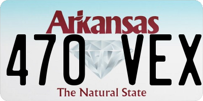 AR license plate 470VEX