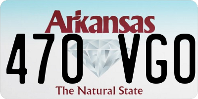 AR license plate 470VGO