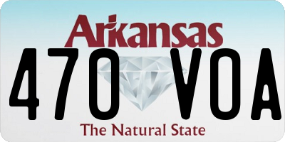 AR license plate 470VOA