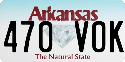 AR license plate 470VOK
