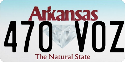 AR license plate 470VOZ