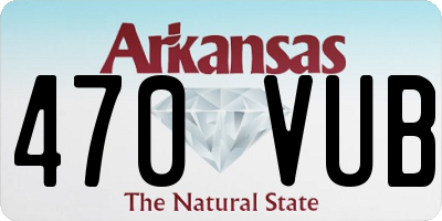 AR license plate 470VUB