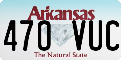 AR license plate 470VUC