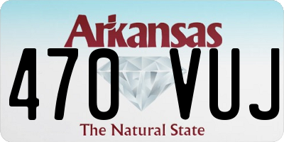 AR license plate 470VUJ