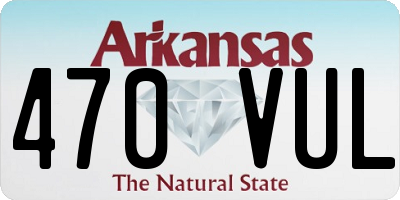 AR license plate 470VUL