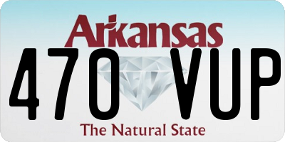 AR license plate 470VUP