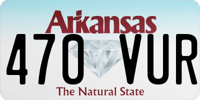 AR license plate 470VUR