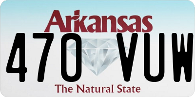AR license plate 470VUW