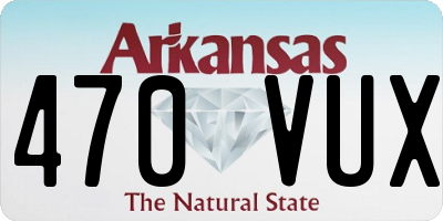 AR license plate 470VUX