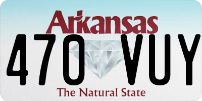 AR license plate 470VUY