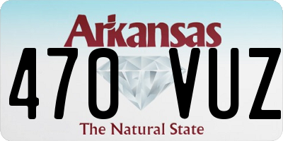 AR license plate 470VUZ