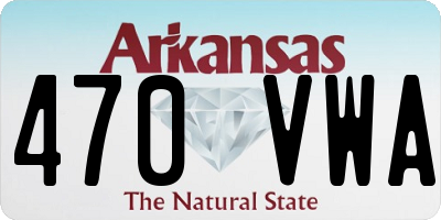 AR license plate 470VWA