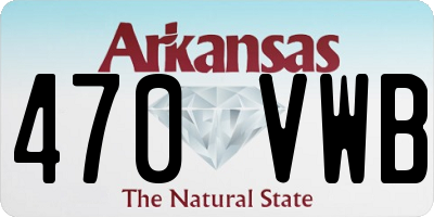 AR license plate 470VWB