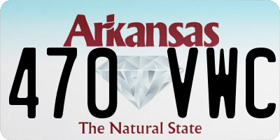 AR license plate 470VWC