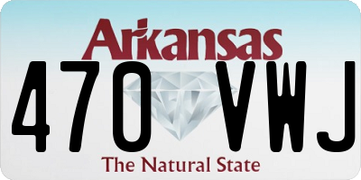 AR license plate 470VWJ