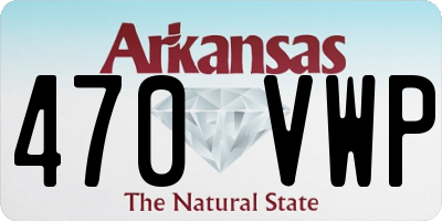 AR license plate 470VWP