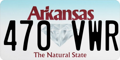 AR license plate 470VWR