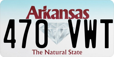 AR license plate 470VWT