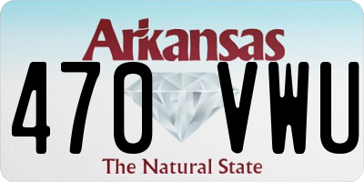 AR license plate 470VWU