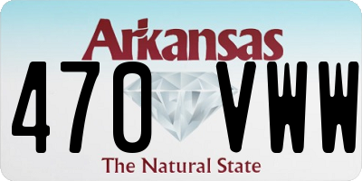 AR license plate 470VWW
