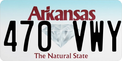 AR license plate 470VWY
