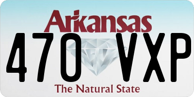 AR license plate 470VXP