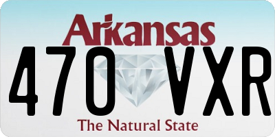 AR license plate 470VXR