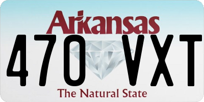 AR license plate 470VXT