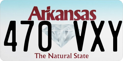 AR license plate 470VXY